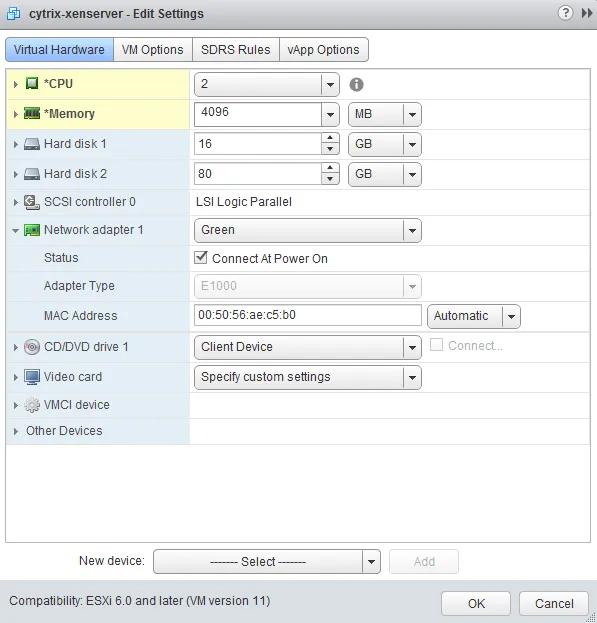 Configurazione Adapter E1000